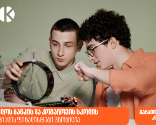 საქართველოს ბანკის და კომაროვის სკოლის STEM ოლიმპიადის 10 ფინალისტი ცნობილია