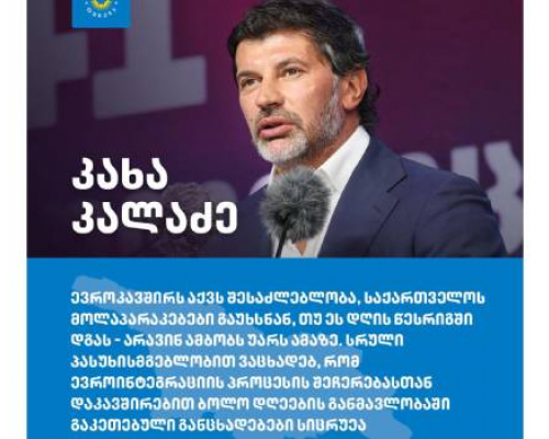 “მესამე პირის ბრალეულობა არ იკვეთება”- კახა კალაძე გაზმომარაგების შესახებ