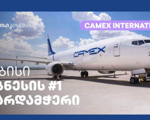 თიბისი-ს მხარდაჭერით CAMEX Airlines-ი მომხმარებელს საკუთარი საჰაერო ხომალდით მოემსახურება