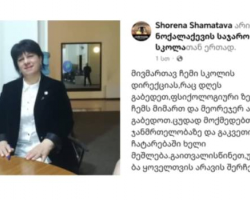 “ფსიქოლოგიური ზეწოლაა! გაკვეთილების ჩატარებაში ხელი მეშლება” – სენაკელი პედაგოგი